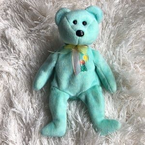 “Ariel” Spring Flowers Medium Beanie Buddy Bear